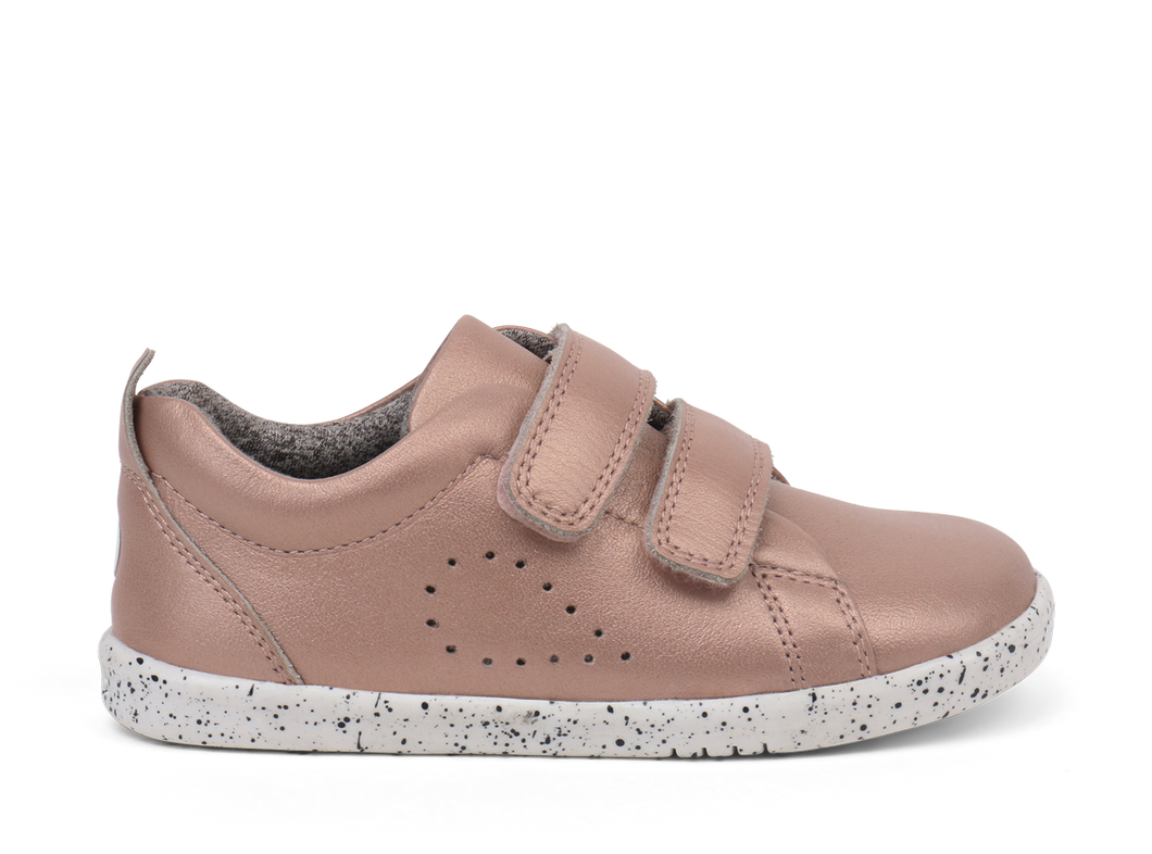 Bobux Step Up & I Walk Grasscourt Trainer Rose Gold