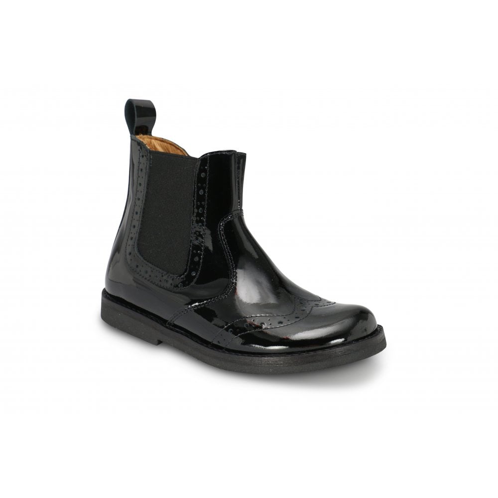 FRODDO G3160061-1 Black patent chelsea boot